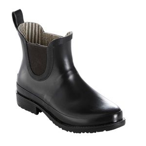 L.L. Bean Women's Chelsea Wellies® Rain Boots Black Size 8